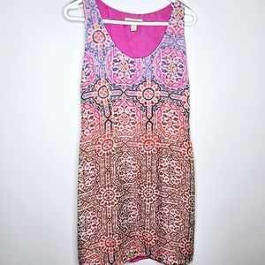 Presley Skye Anthropology Brand Silk Mosaic Flowy Dress